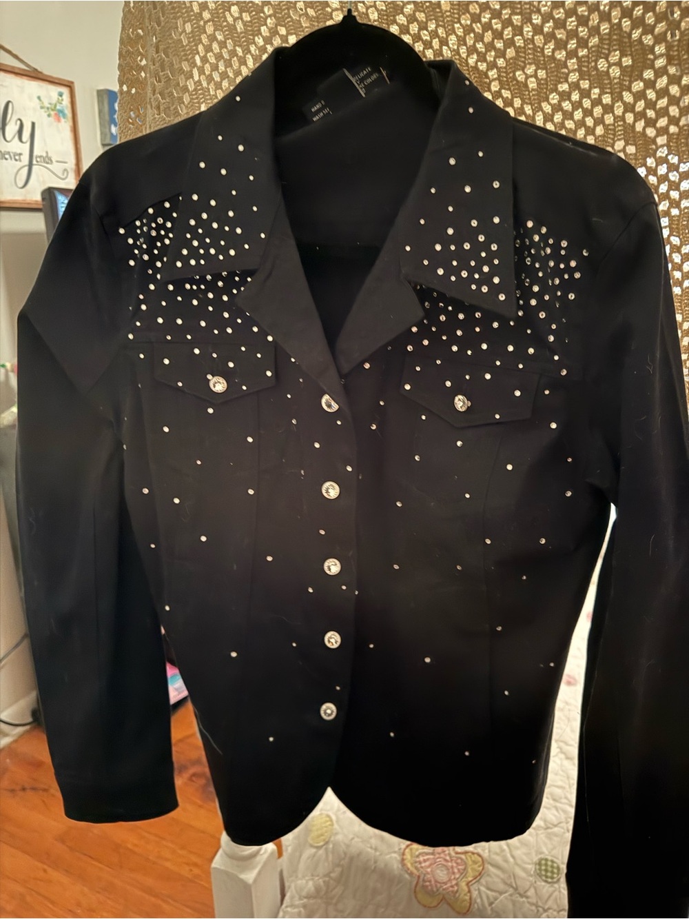 Swarovski Black Studded Women's Blazer
